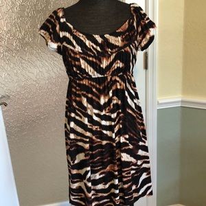 Soma new without tags animal print peasant dress Size medium